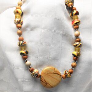 No. 3 Handmade set:  necklace and earrings with handmade lampwork glass beads